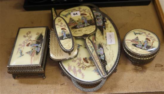 Chinoiserie dressing table set, Regents of London